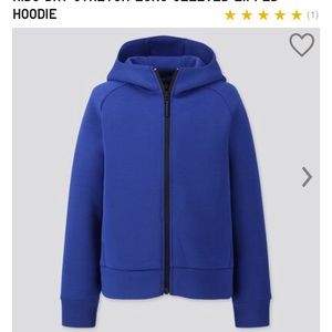 NWT Uniqlo kids long sleeve full zip hoodie blue